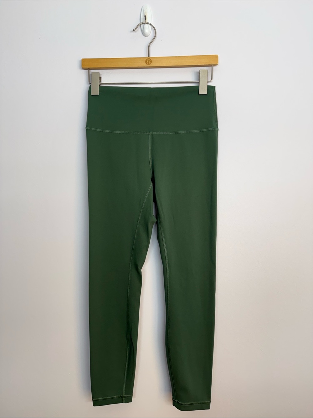 107: Lululemon Wunder Train High-Rise Tight 25" Algae Green Size 8